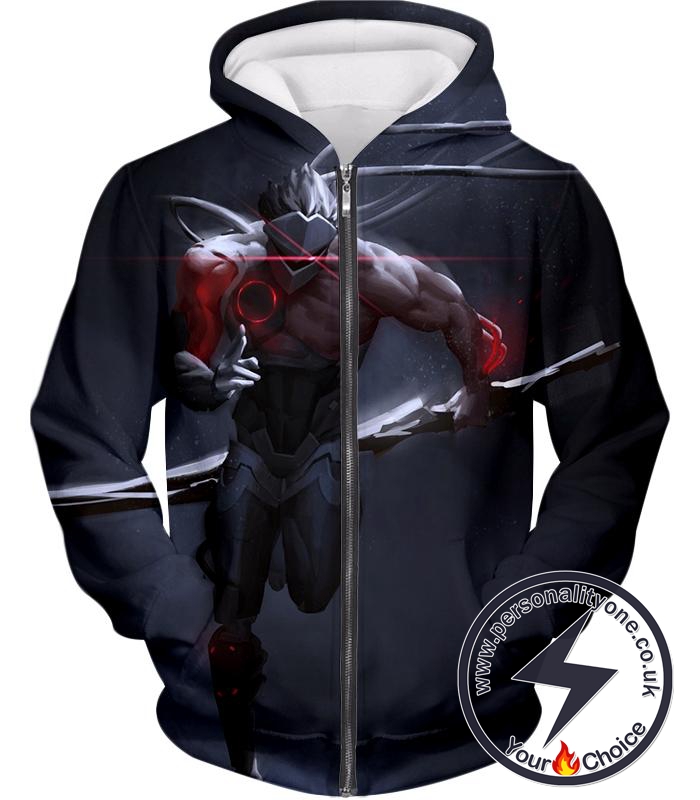 Overwatch Awesome Ninja Assault Fighter Genji Zip Up Hoodie